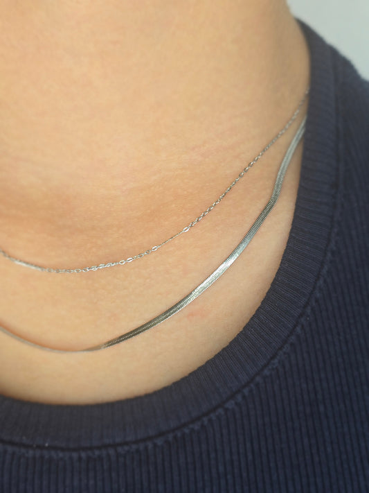 Collier double Argenté